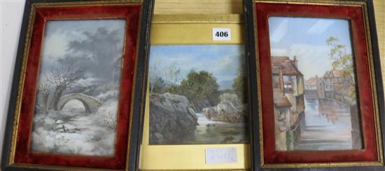 An oil riverscape, signed Bond,